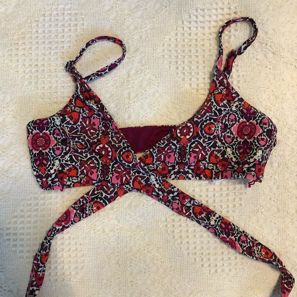 Cross tie bathing suit top - Picture 1 of 3